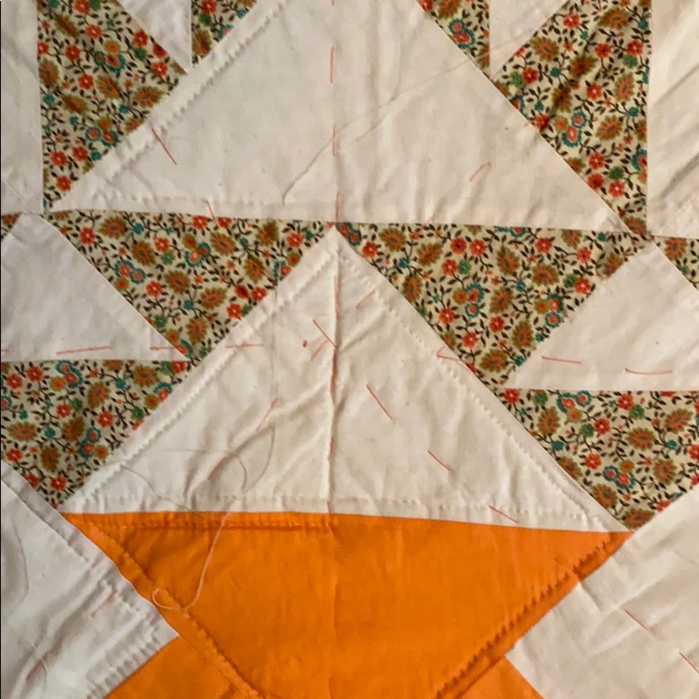 Quilted Flower Basket Design Pattern Square - Picture 2 of 4